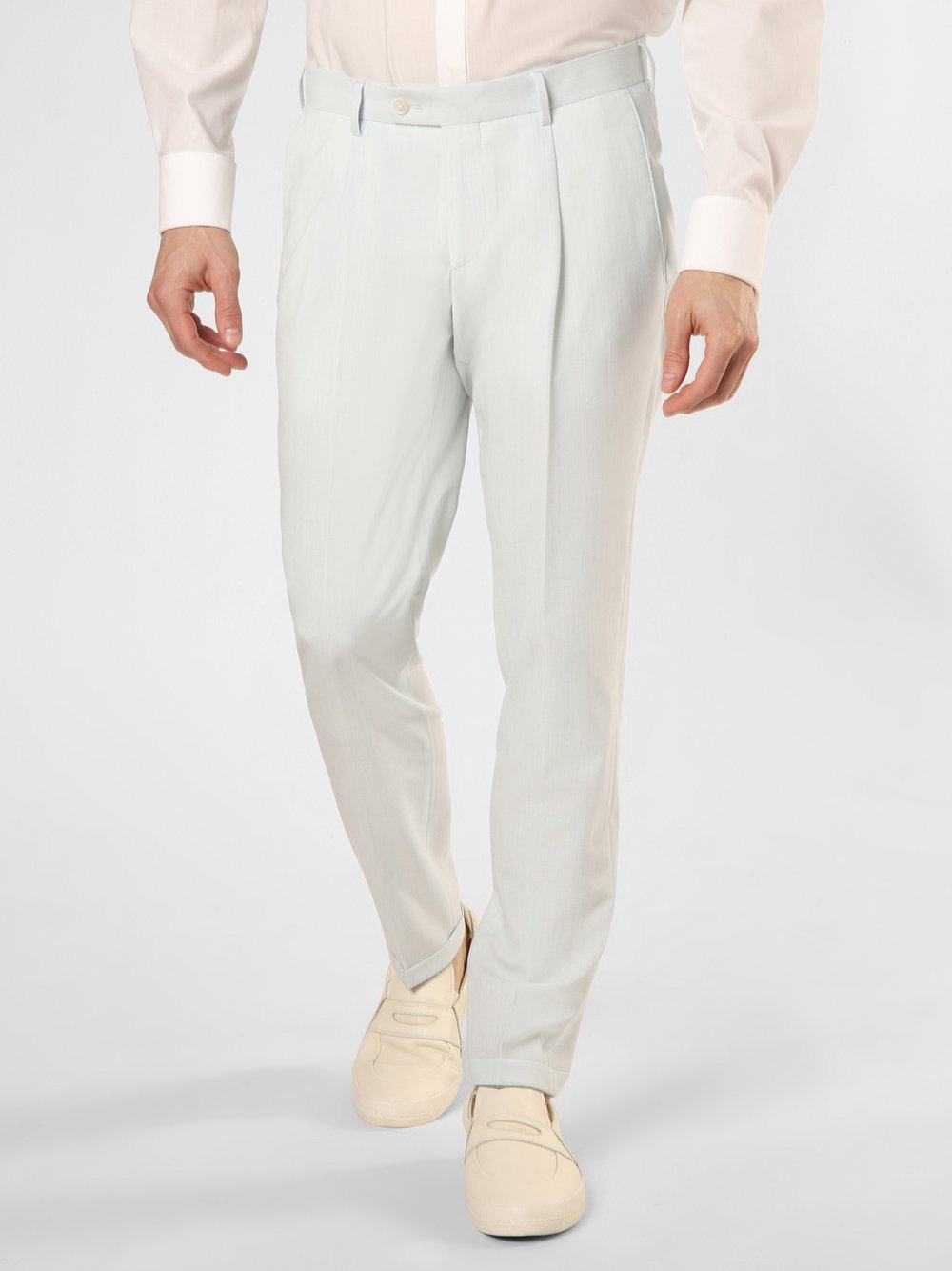 Finshley & Harding London Baukasten-Hose Herren Slim Fit meliert