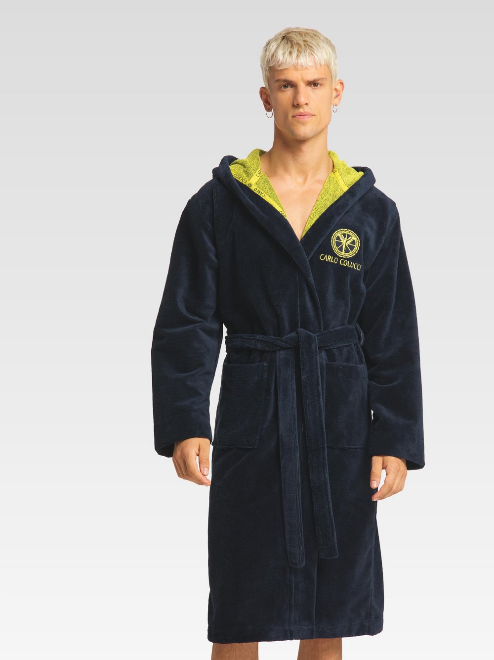 Carlo Colucci Jacquardpullover Damen Baumwolle gestreift