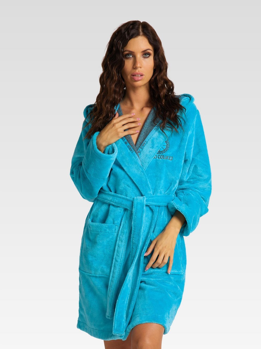 Carlo Colucci Jacquardpullover Damen Baumwolle gestreift