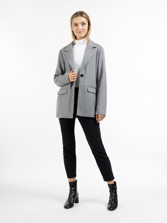 Dreimaster Langer Blazer aus Wollgemisch Damen