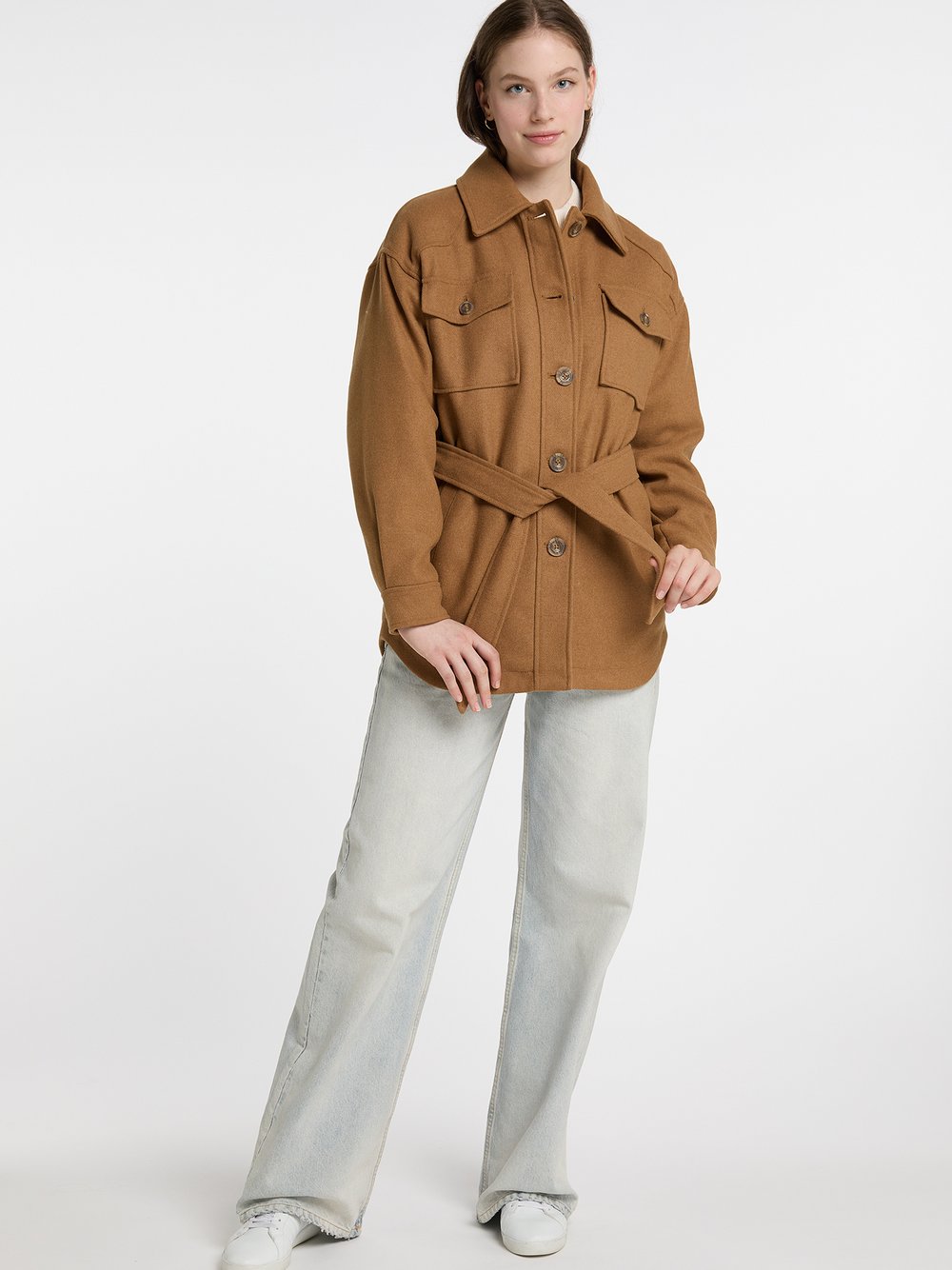 Dreimaster Übergangsjacke aus Wollgemisch Damen