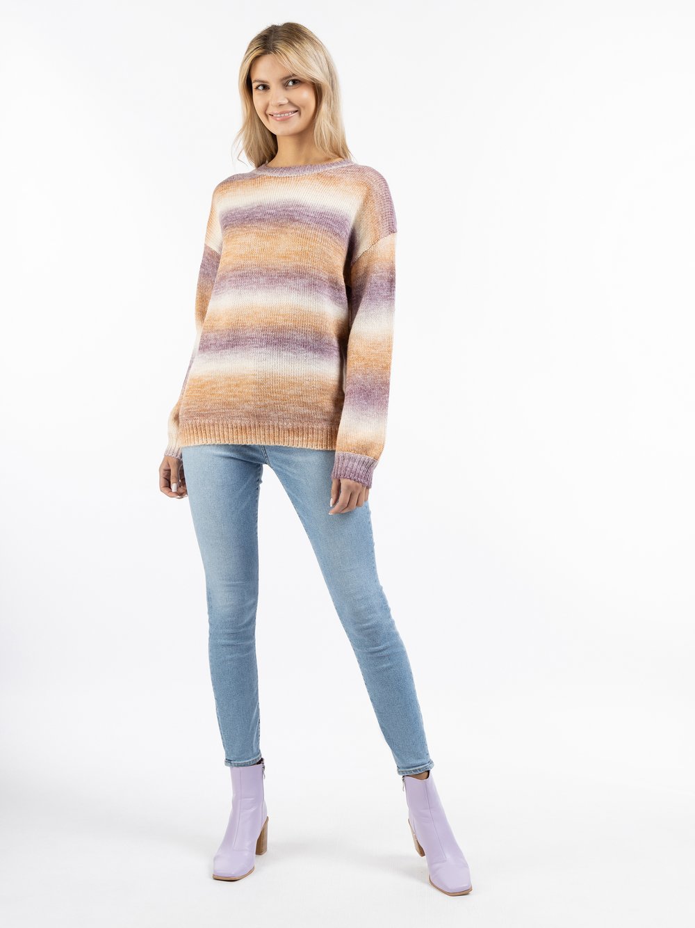 Usha Strickpullover Damen gestreift