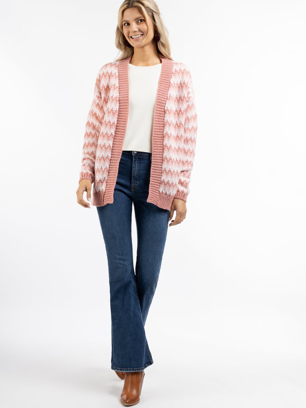 Usha Strickjacke Damen gemustert