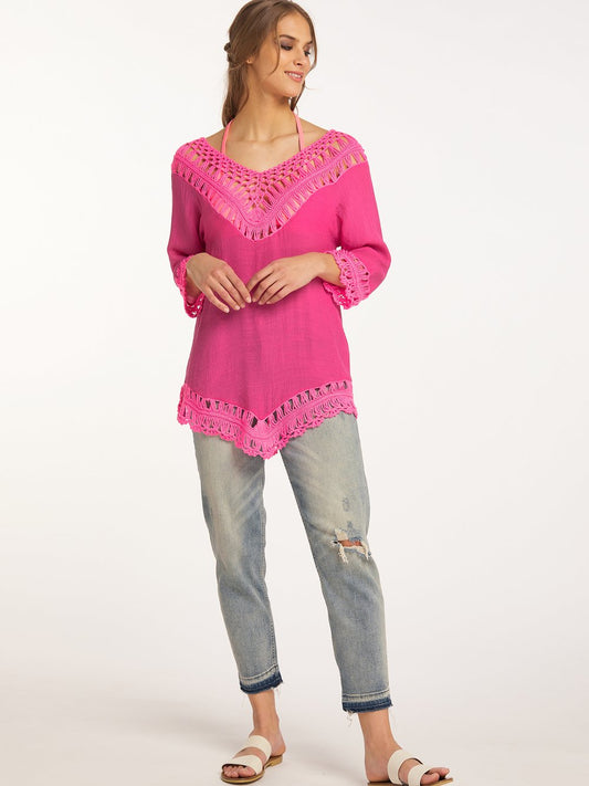 IZIA Tunika mit Häkelpart Damen