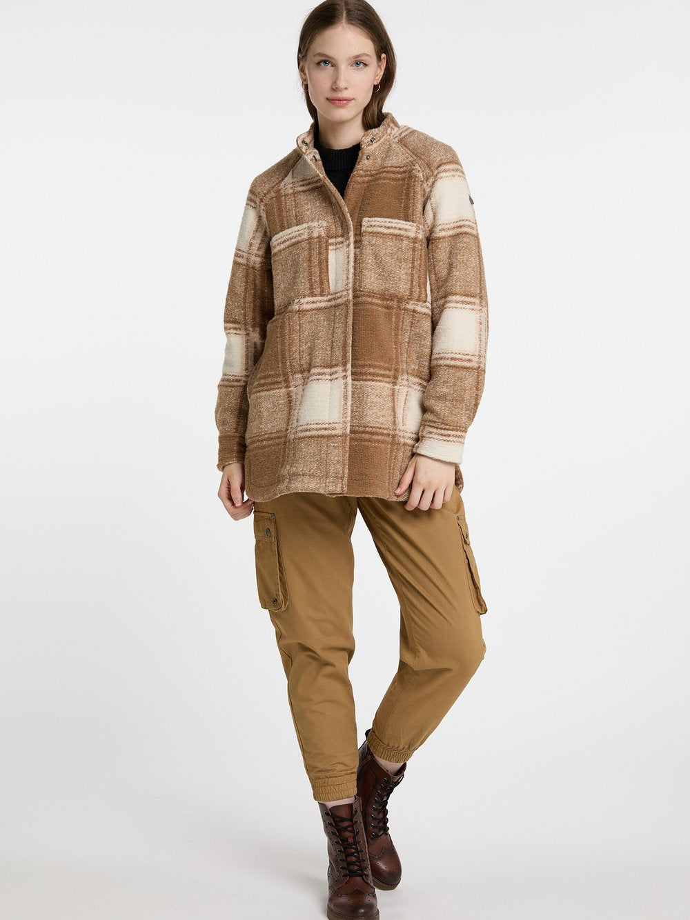 Dreimaster Übergangsjacke aus Wollgemisch Damen kariert