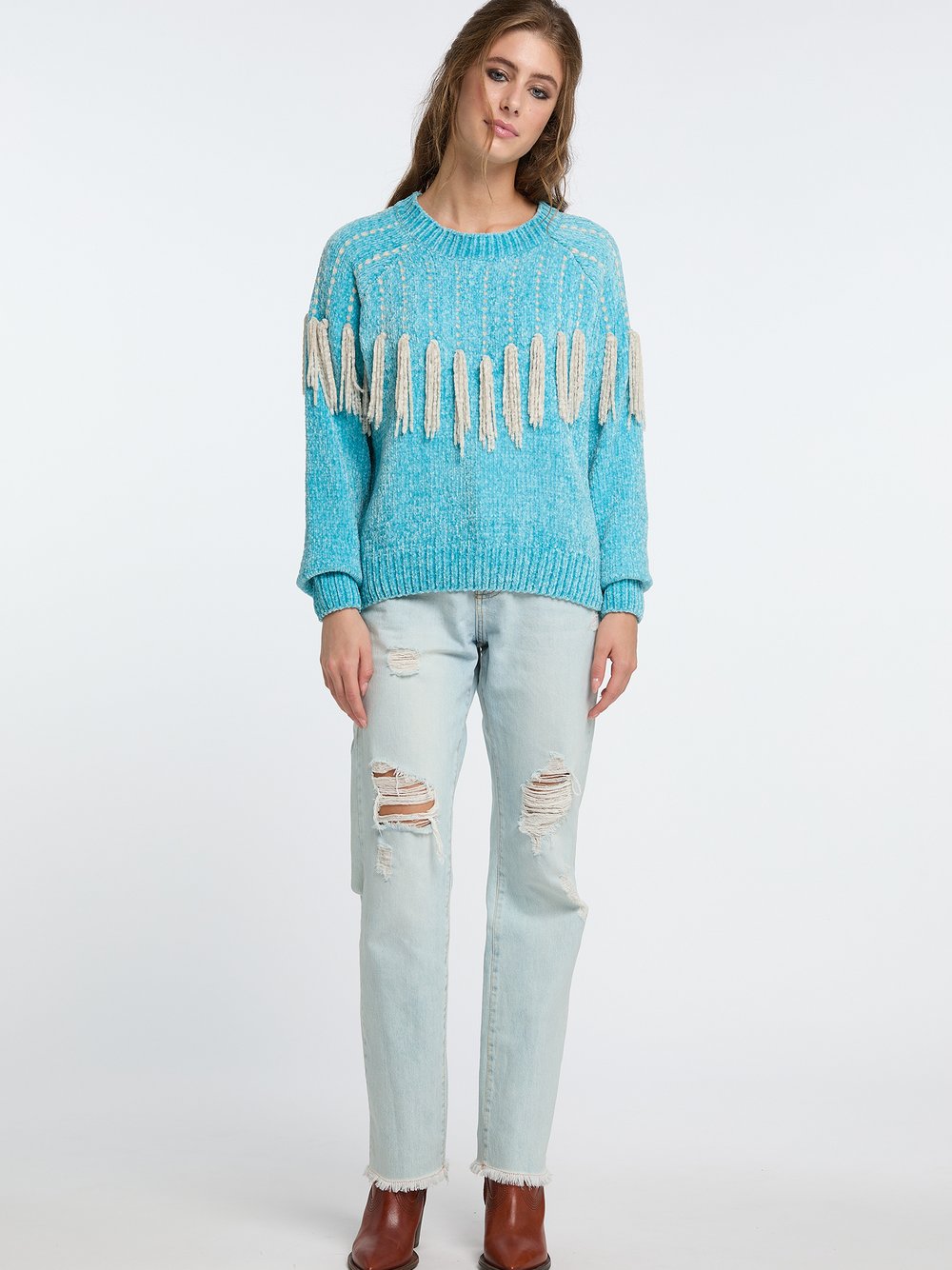 IZIA Strickpullover Damen gemustert