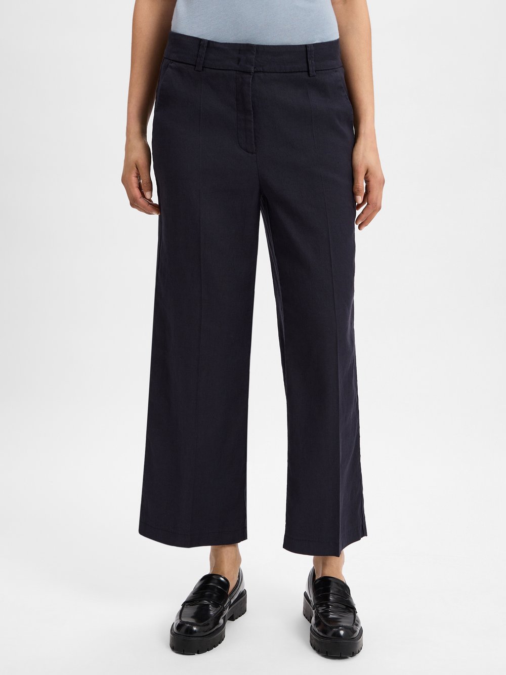 Cambio Hose mit Leinenanteil Damen Baumwolle