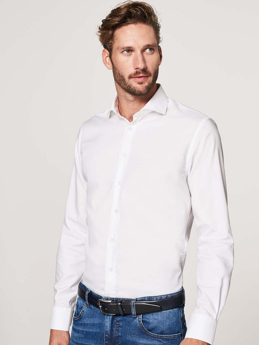 Profuomo Hemd Herren Slim Fit Baumwolle Haifisch