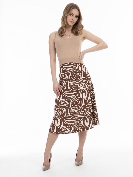 Faina Midirock Damen gemustert