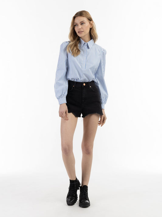 Dreimaster Langarmbluse Damen gestreift