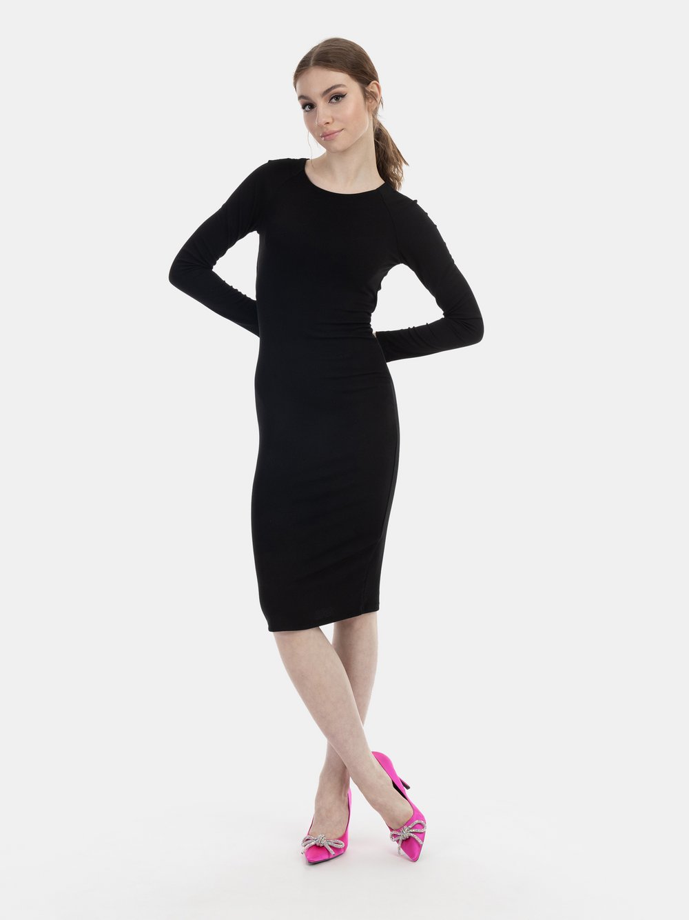 MyMo Langarmkleid midi Damen
