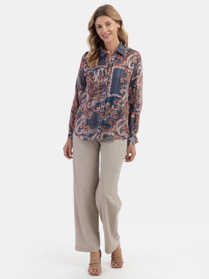 Usha Bluse Damen gemustert