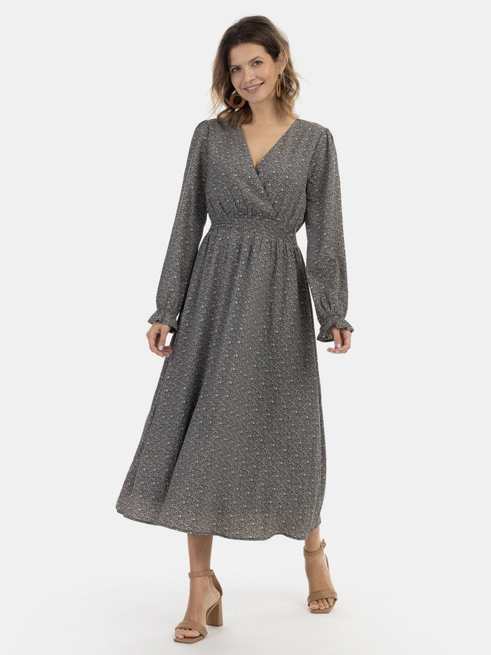 Usha Maxikleid mit Allover-Print Damen gemustert