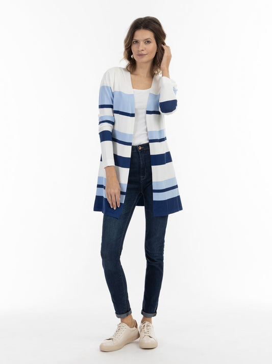 Usha Strickcardigan Damen Polyamid gestreift