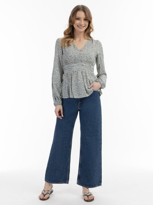 Usha Bluse Damen Viskose bedruckt