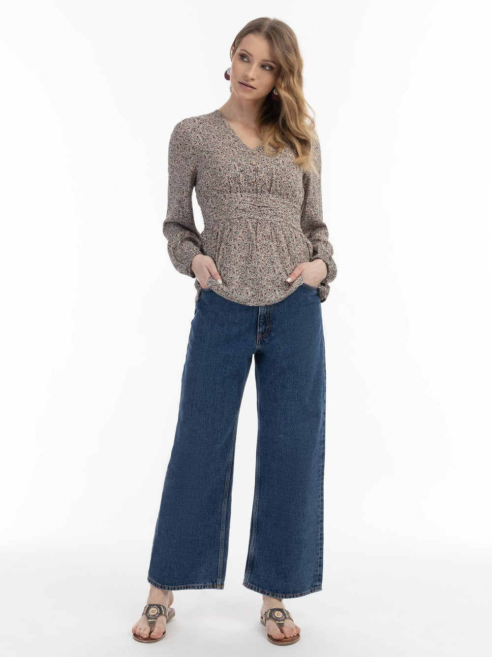 Usha Bluse Damen Viskose bedruckt