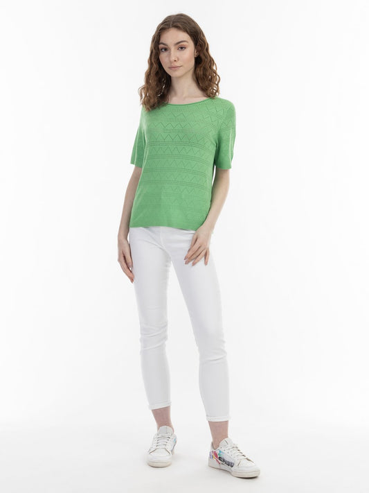 MyMo Strickpullover Damen Viskose gemustert