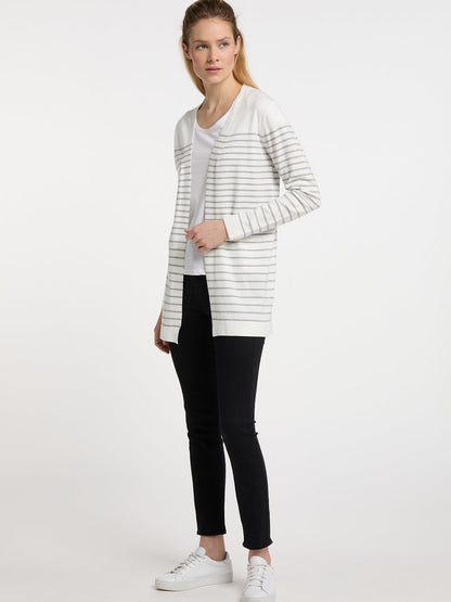 Dreimaster Strickjacke Damen Viskose gestreift
