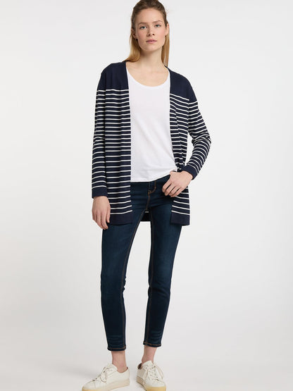 Dreimaster Strickjacke Damen Viskose gestreift
