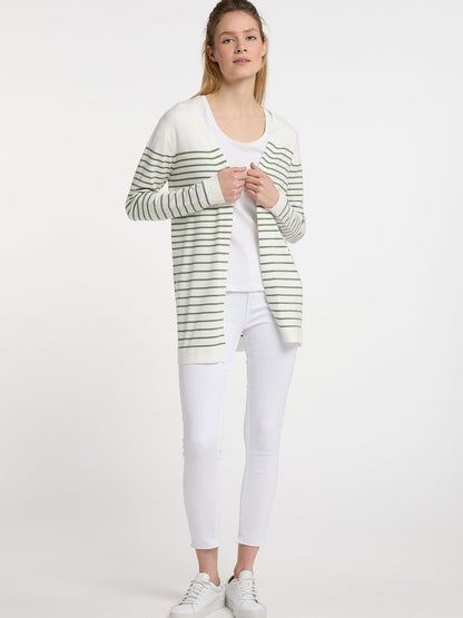 Dreimaster Strickjacke Damen Viskose gestreift