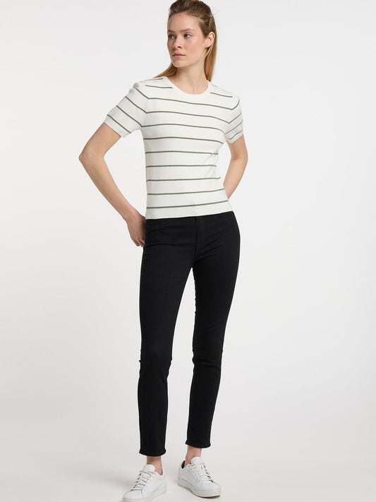 Dreimaster Pullover Damen Viskose gestreift