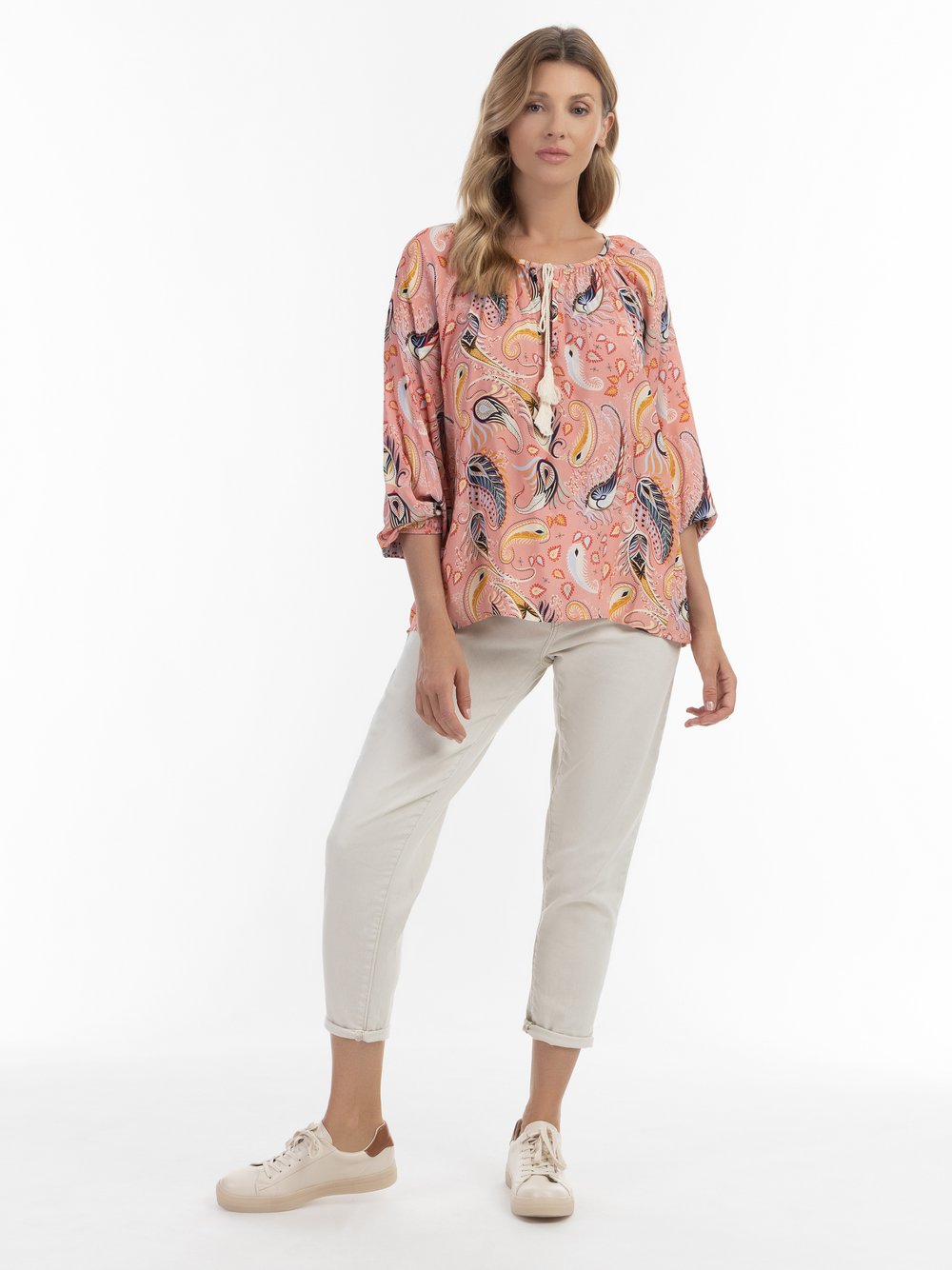 Usha Blusenshirt Damen Viskose gemustert