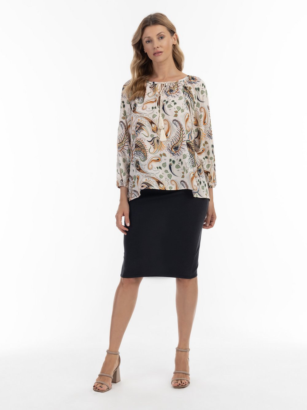 Usha Blusenshirt Damen Viskose gemustert