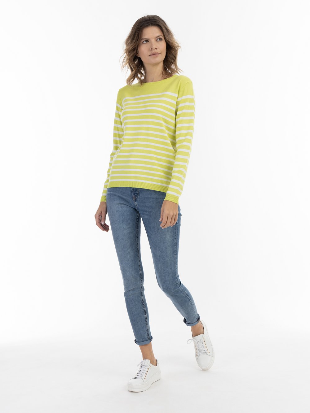 Usha Strickpullover Damen Viskose gestreift
