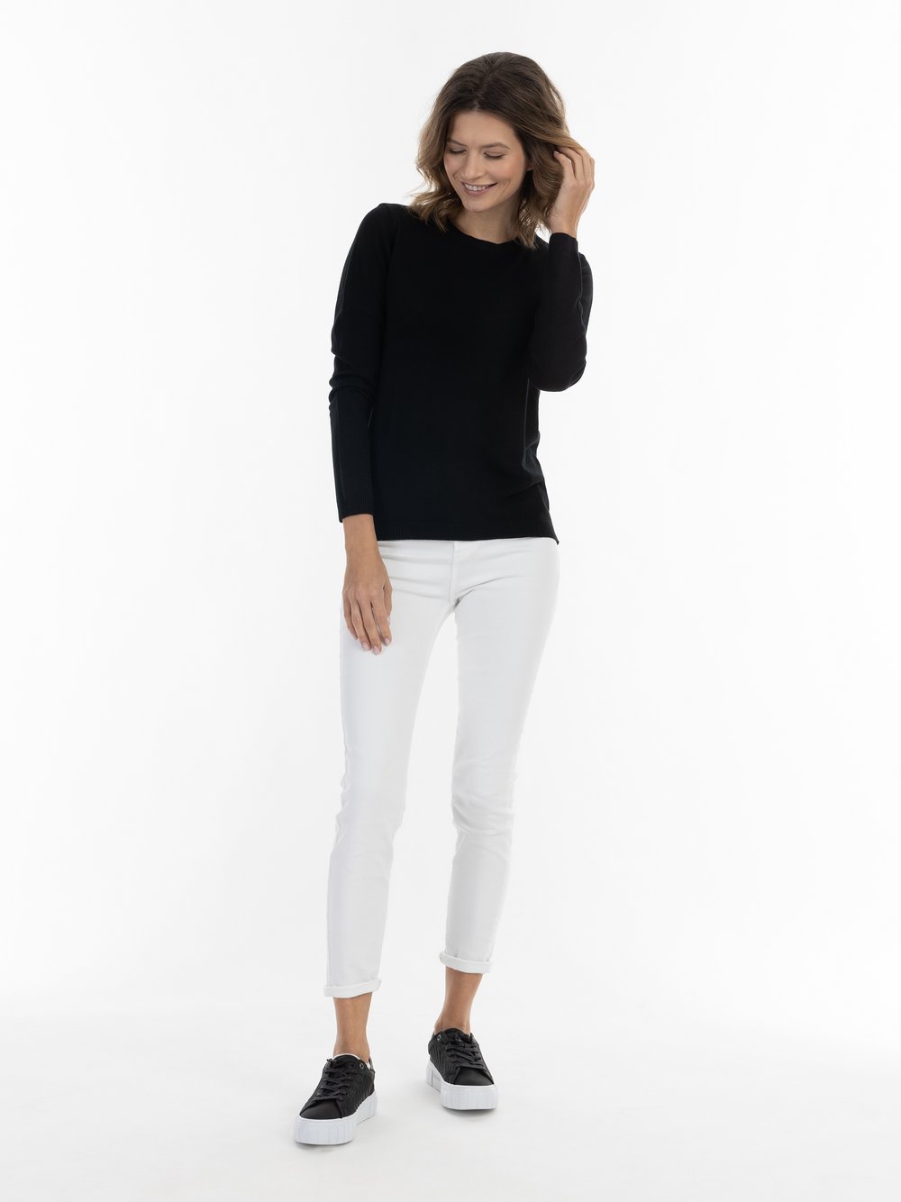 Usha Strickpullover Damen Viskose gestreift