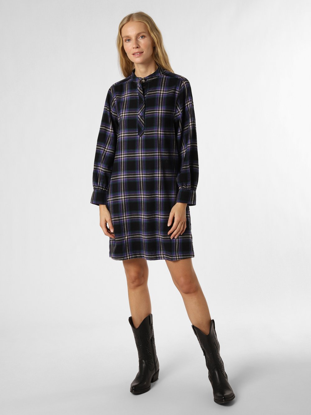 ARMEDANGELS Kleid Damen Baumwolle kariert