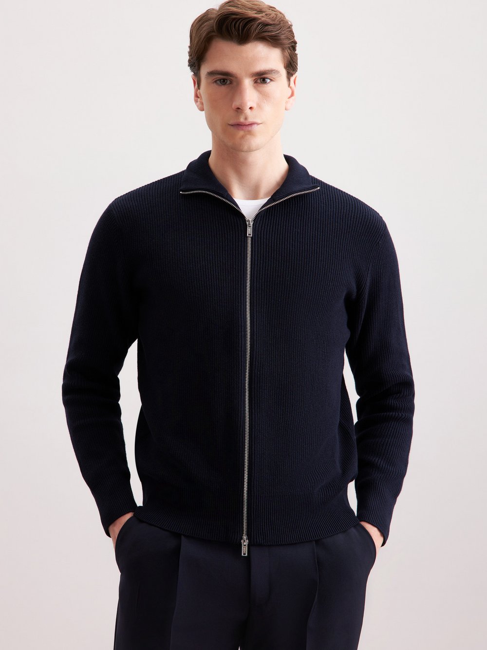 Seidensticker Strick-Jacke Herren Baumwolle