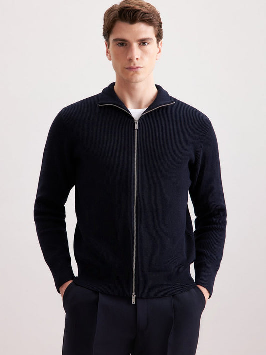 Seidensticker Strick-Jacke Herren Baumwolle