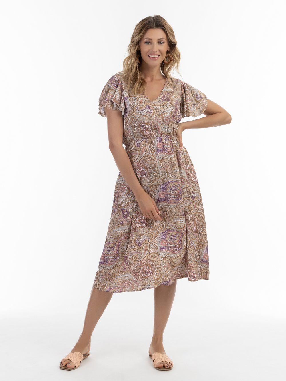 Usha Kleid mit Paisley-Print Damen Viskose gemustert
