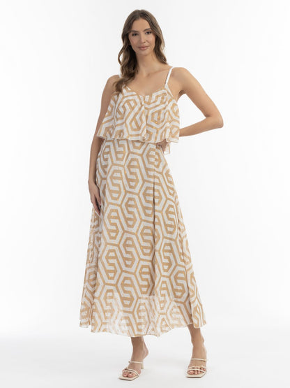 Faina Maxikleid Damen gemustert