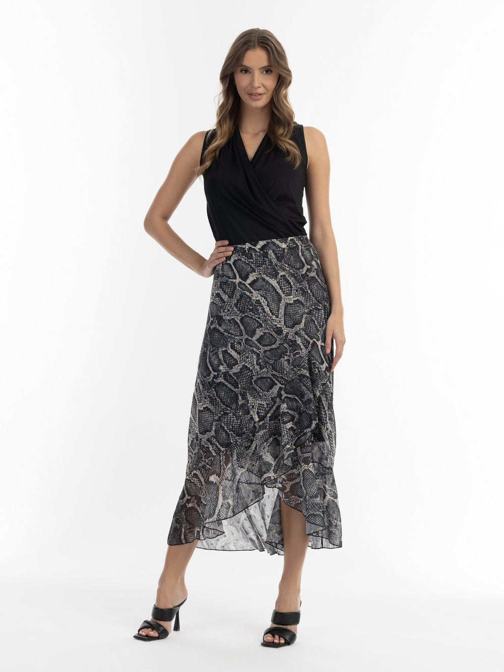 Faina Midirock Damen gemustert