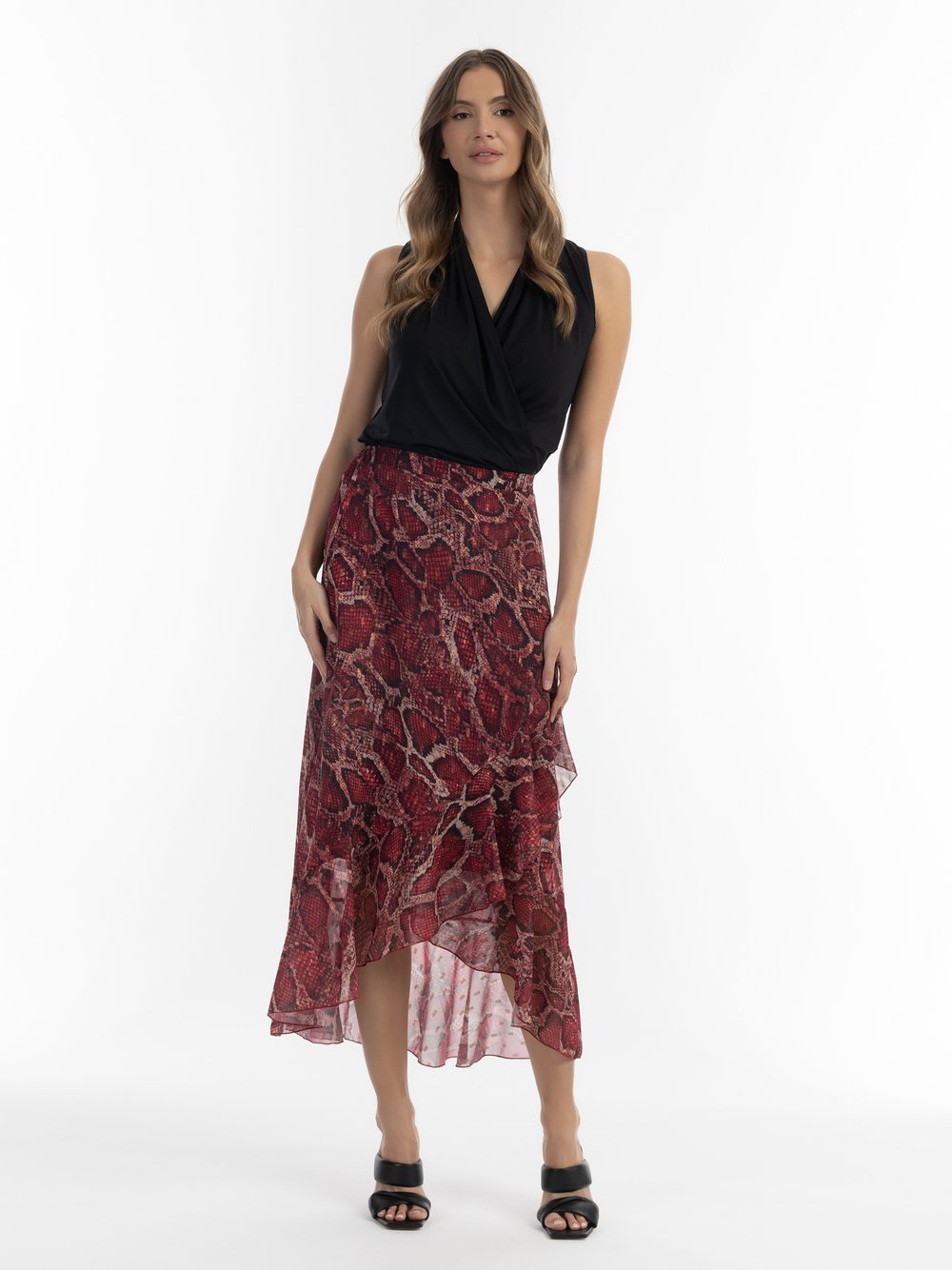 Faina Midirock Damen gemustert