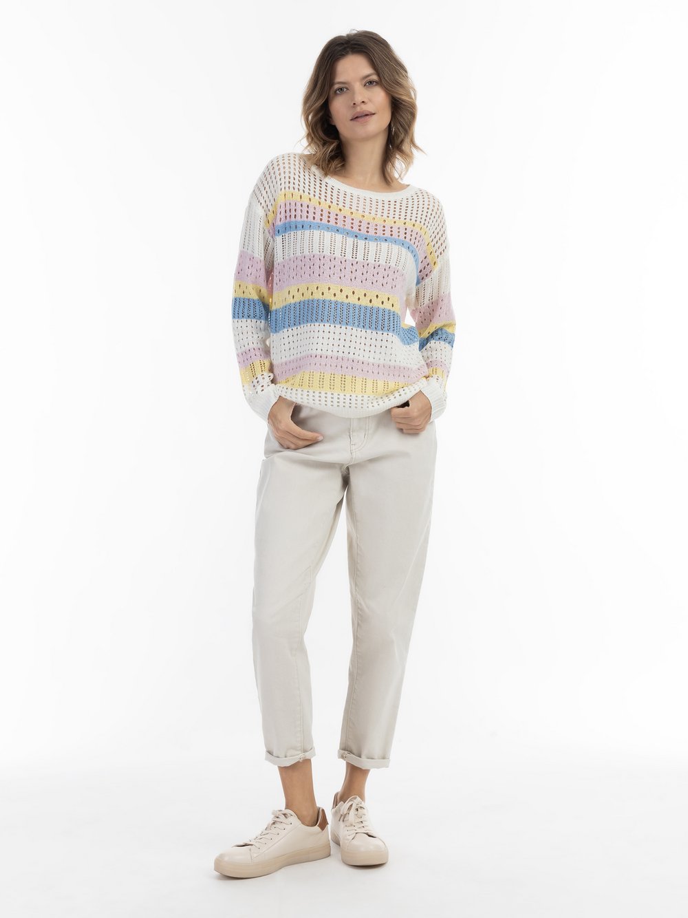 Usha Strickpullover Damen gestreift