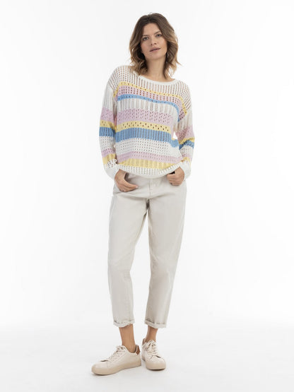 Usha Strickpullover Damen gestreift