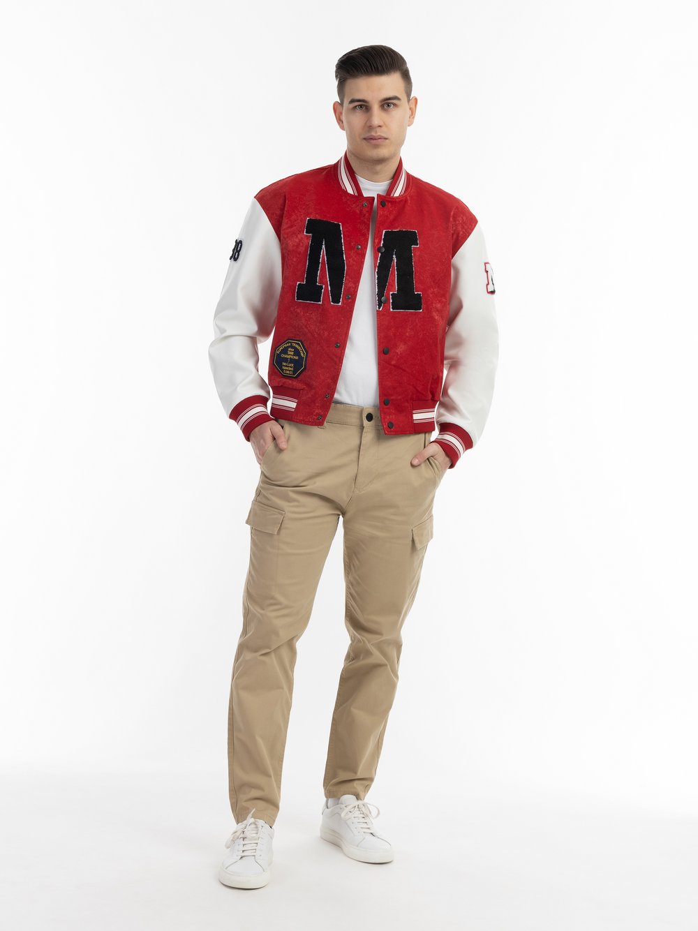 Mo Collegejacke Herren gemustert