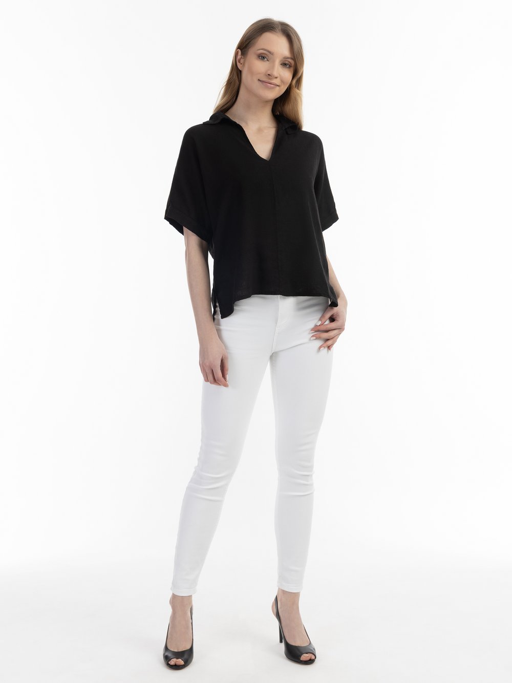 Usha Blusenshirt Damen Leinen