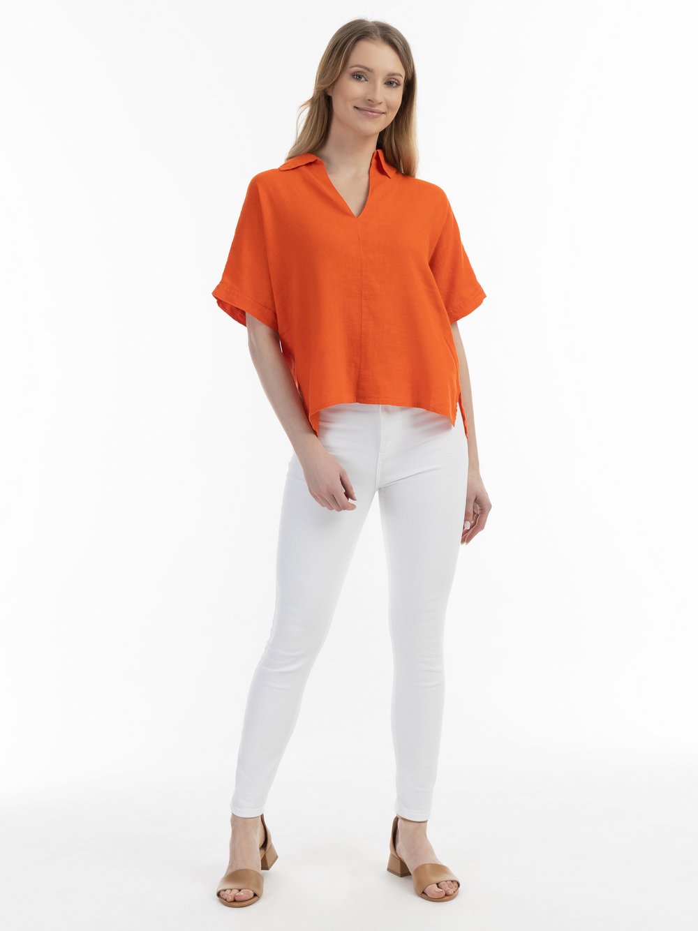 Usha Blusenshirt Damen Leinen