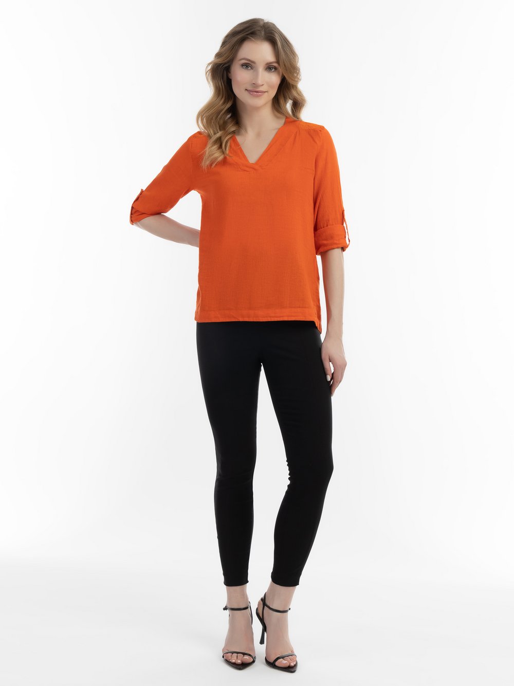 Usha Blusenshirt mit Spitze Damen Leinen