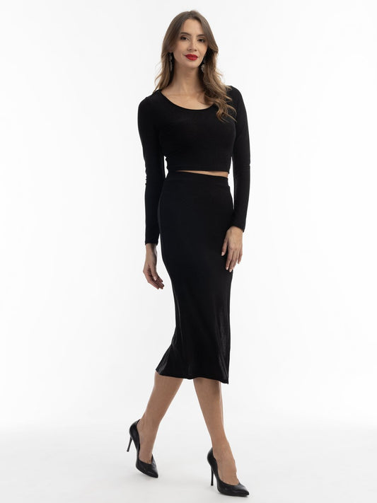 Faina Cropped-Jersey-Top Damen Polyamid