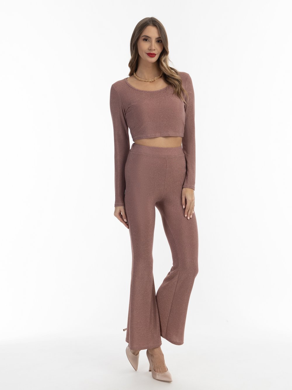 Faina Cropped-Jersey-Top Damen Polyamid