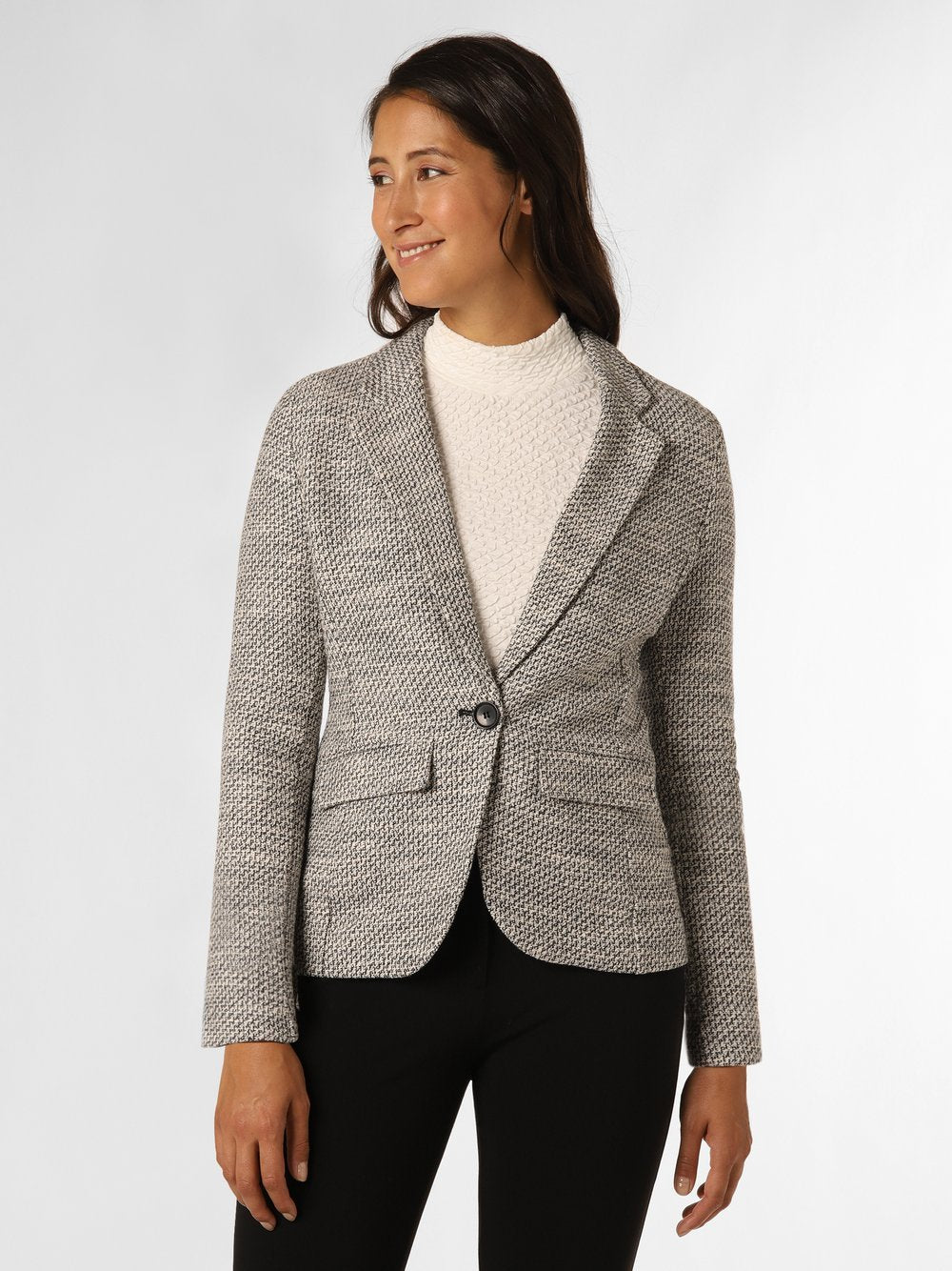 s.Oliver LABEL Blazer Damen Baumwolle meliert