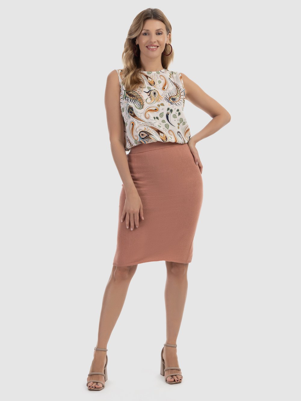Usha Strick Midirock Damen Baumwolle