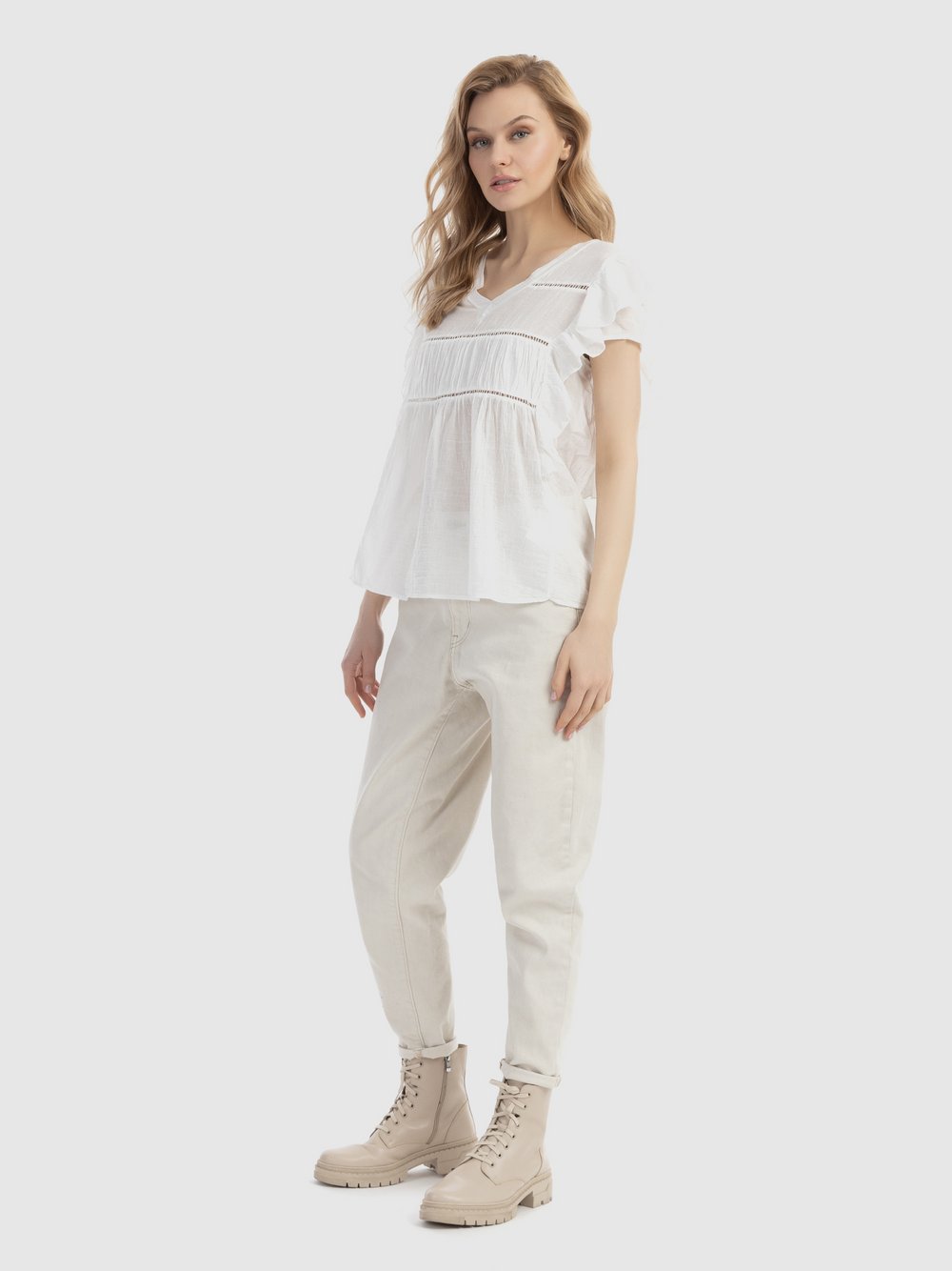 Dreimaster Blusenshirt Damen Baumwolle