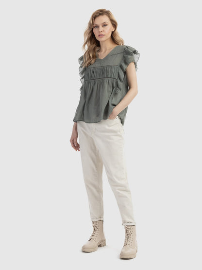 Dreimaster Blusenshirt Damen Baumwolle