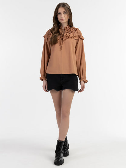 Dreimaster Bluse Damen Baumwolle