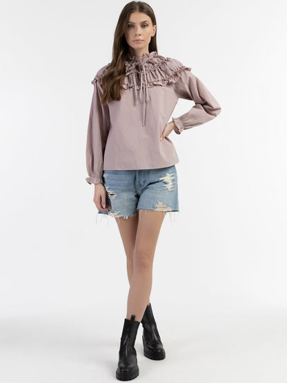 Dreimaster Bluse Damen Baumwolle